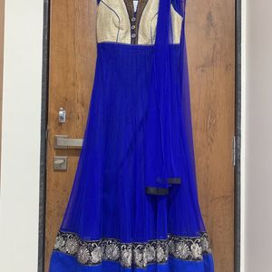 Blue Full Gher Anarkali Dress