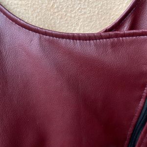 Stylish Maroon Winter Leather Jacket