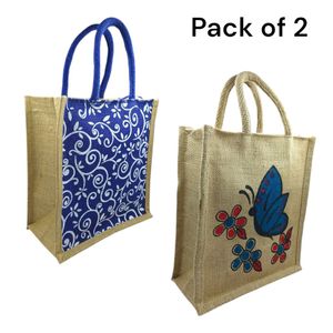 Jute Bag Combo For Daily Use. Pack Of 2 .