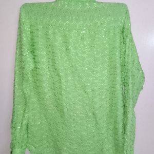 Net Sparkle Fluorescent Green Shirt