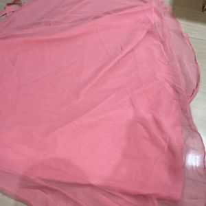 Light Baby Pink Beautiful Full Flared Gown .