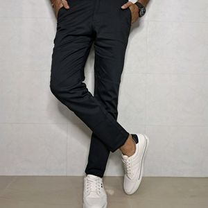 Kaulin 1006 Men's Box Design Black Cotton Trouser