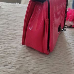 Neon Pink Handbag/ Clutch/ Sling bag