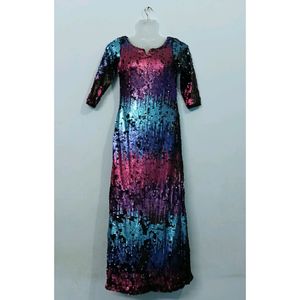 Multicolor Designer Rainbow Dress