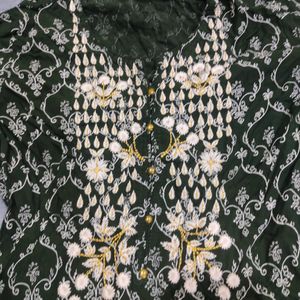 Green Embroiderd Kurti