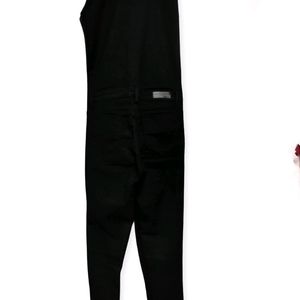 Denim Black Twill Jumpsuit