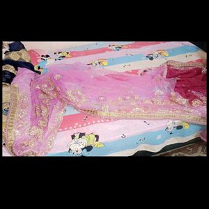 Heavy Embroidery Saree Net+Velvet