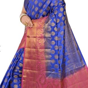 Kanjeevaram Jacquard Saree With Bp