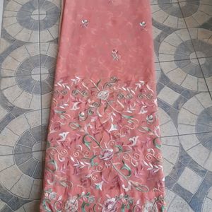 embroidered georgette saree