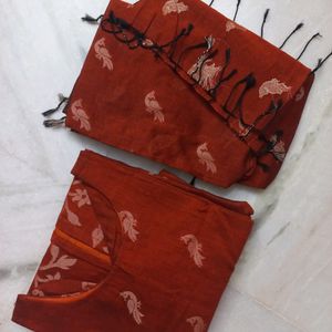 (New) Rust Kurta + Dupatta