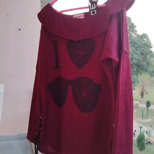 A Preetyy Party Wear Top With Off Shoulder