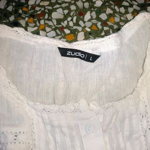 Zudio Cute Vintage White Top💌