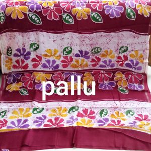 New Batick Chanderi Saree