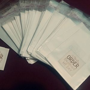 Plastic Package+ Thank you Stickers