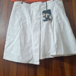 White Denim Skirt