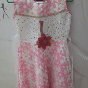 Pink Party Wear Frock