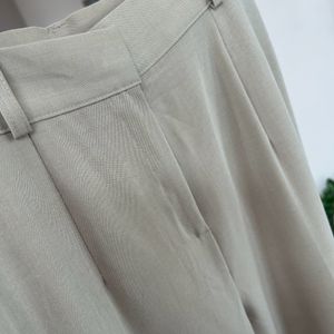 Light Beige Straight Legged Trouser