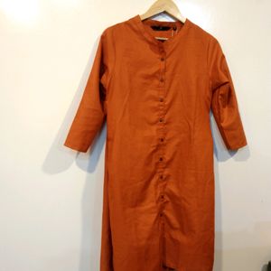 Orange Cotton Kurta(Women)