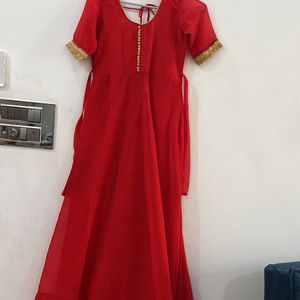 Very Beautiful Red Anarkali Suit