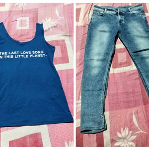 Attitude Brand Jeans&camisole Combo