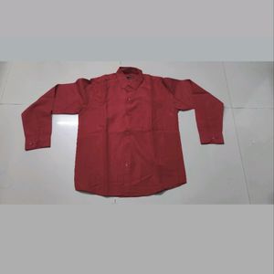 Men Red Full Sleeve Shirt