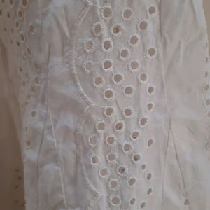 White Cotton  Kurti