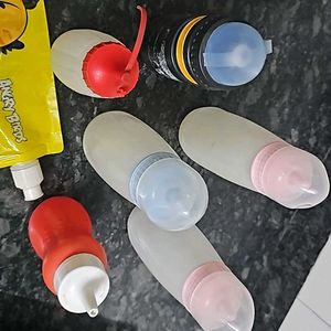 Squeeze Bottles (5), Sippers (2)