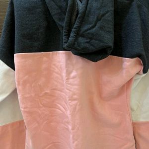 Peach And Grey Sweat Shirt