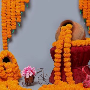 5 Pcs Strings Artificial Marigold Garlands