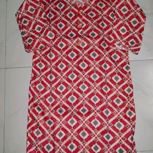 Red Printed Kurti