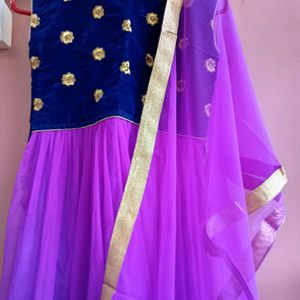 Traditional Purple Anarkali