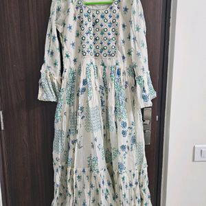 Beautiful Embroidered Anarkali gown with Dupatta