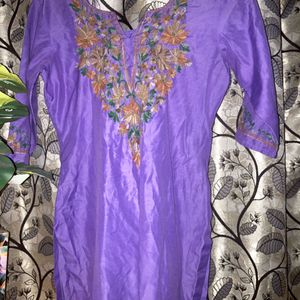 daily wear lavendar color kurti 💜