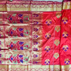 New Paithani Saree With Blouse Piece