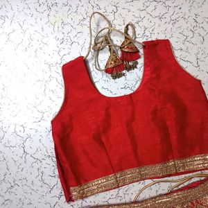 Wedding Lehenga With Long Dupatta Ghagra Style