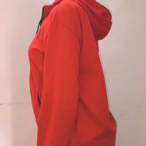 Women Red Jacket With Hood