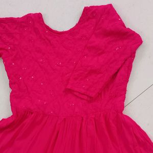 Pink Layer Frok For Girls