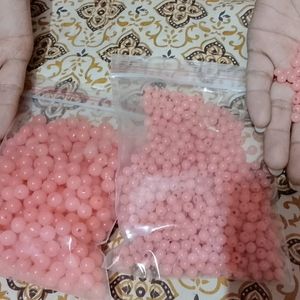 Light Pink Colour Pearls of two different sizes