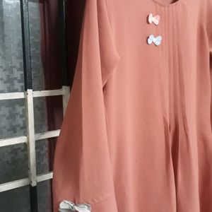 Girls Peach Flared Top