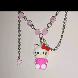 KAWAI PINK HELLO KITTY NECKLACE