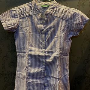 Women Stripes Casual Half Sleves Shirt