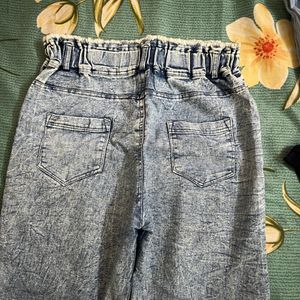 High Waist Soft Material Jeans