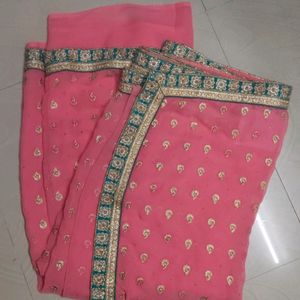 Baby Pink Beautiful Saree