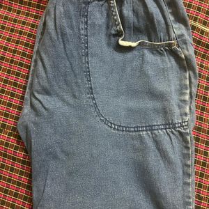 Zara Baggy Dnm Pant Dark Blue Colour For Sale In