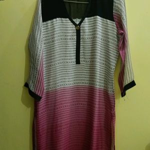 Pink Long Kurta