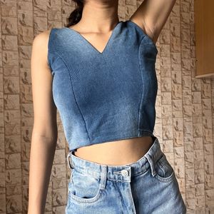 Denim UpCycled Y2K Tops