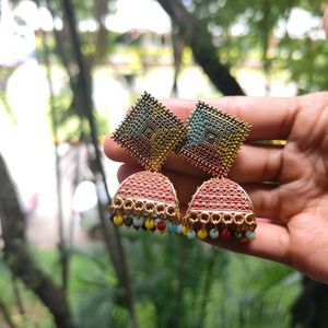 Pretty Rainbow Jhumkas