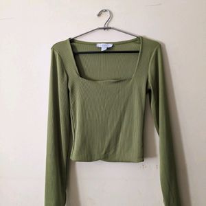 Square Neck Full Sleeves Top