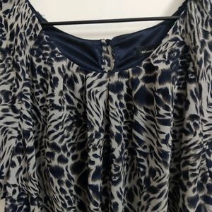 Blue Animal Print Dress