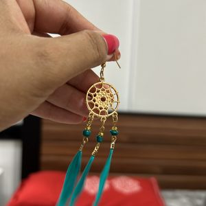 Peacock 🦚 Blue Earrings